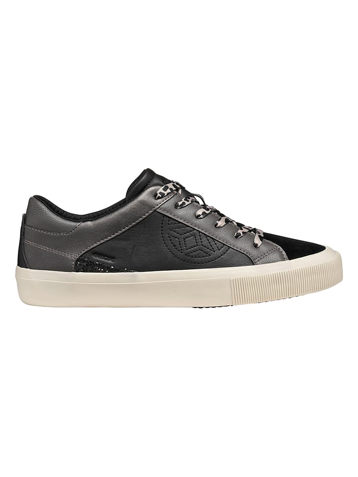 Geox Leder-Sneakers "Emmeleny" in Schwarz - 60% | Größe 39 | Damen-sneakers