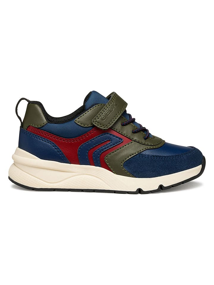 Geox Sneakers "Rooner" in Blau/ Khaki - 45% | Größe 26 | Kindersneakers