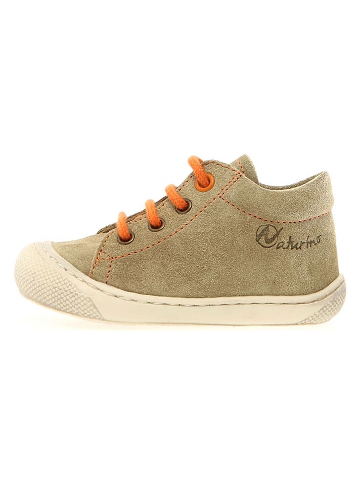 Naturino Leder-Lauflernschuhe "Cocoon" in Olive - 37% | Größe 21 | Lauflernschuhe