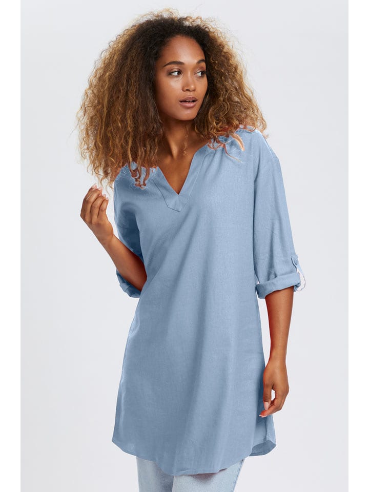 Cream Tunika in Hellblau - 56% | Größe 46 | Damen-blusen