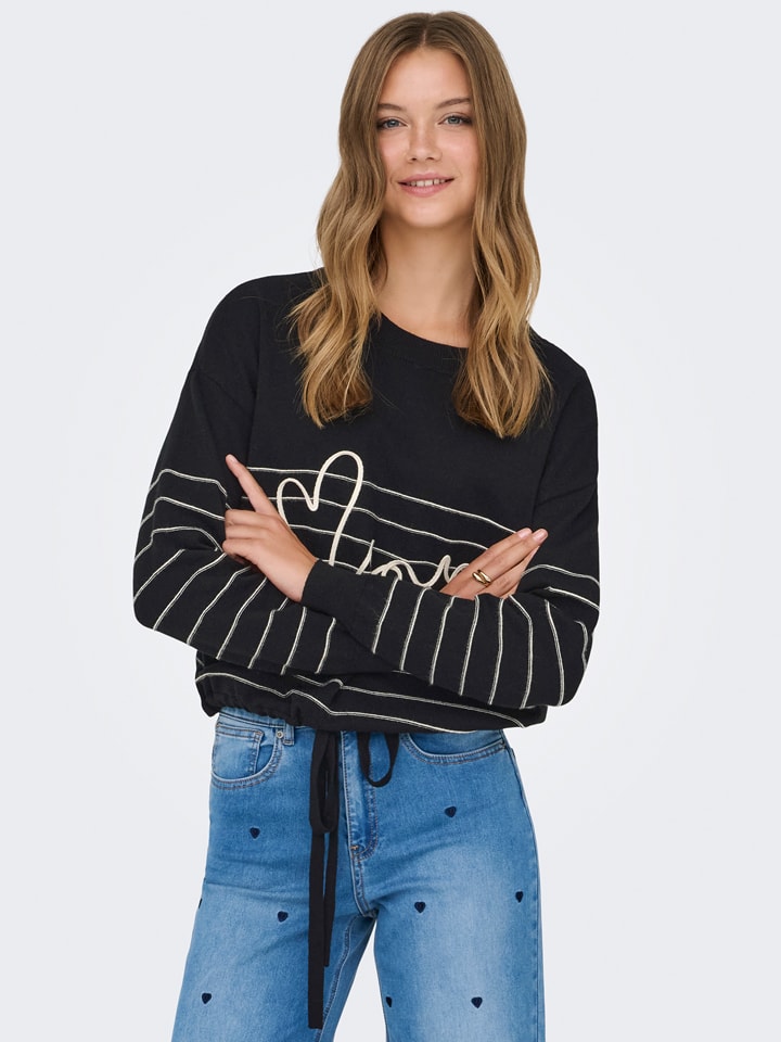 ONLY Pullover in Schwarz - 55% | Größe M | Damen-pullover-cardigans
