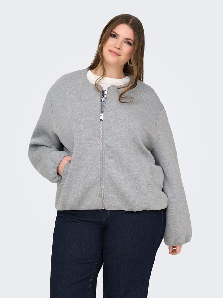 ONLY Carmakoma Blouson in Grau - 46% | Größe L-50/52 | Damenjacken