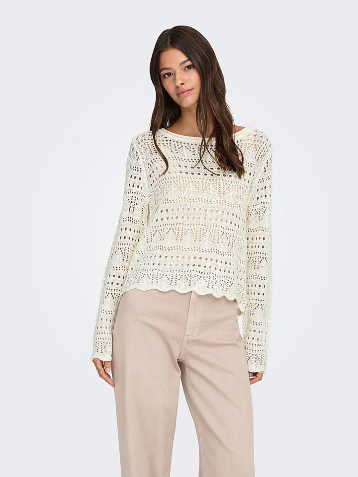 JDY Pullover "Sun Lay" in Creme - 51% | Größe S | Damen-pullover-cardigans