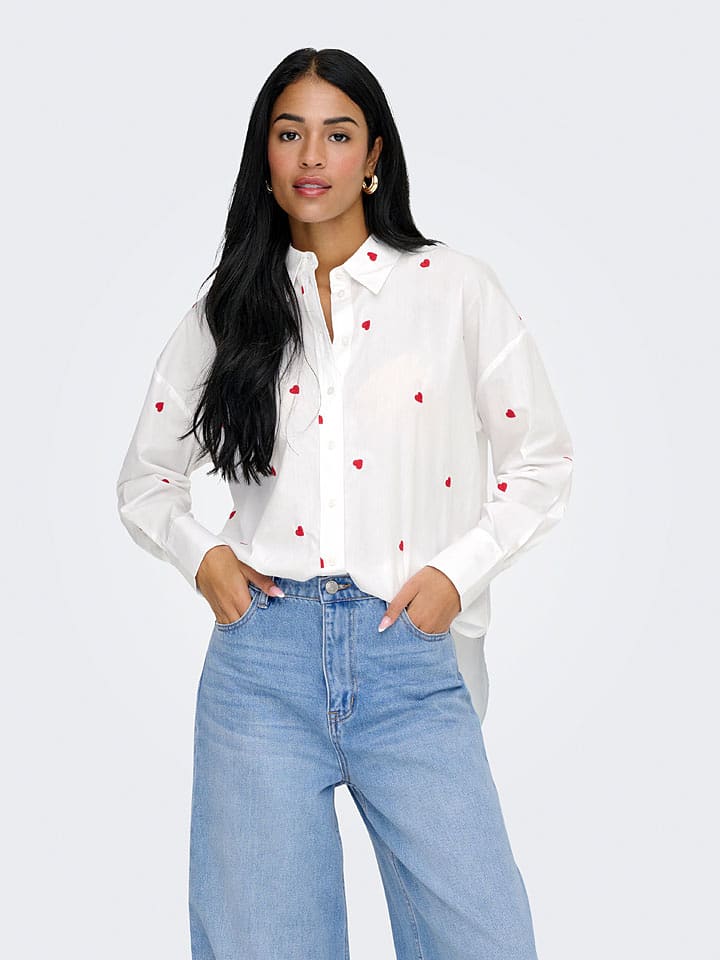 JDY Bluse "Nelly" in Weiß - 47% | Größe S | Damen-blusen