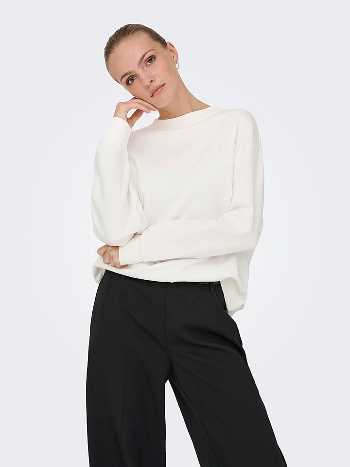 JDY Sweatshirt "Nanna" in Weiß - 48% | Größe XS | Damen-sweatshirts-jacken