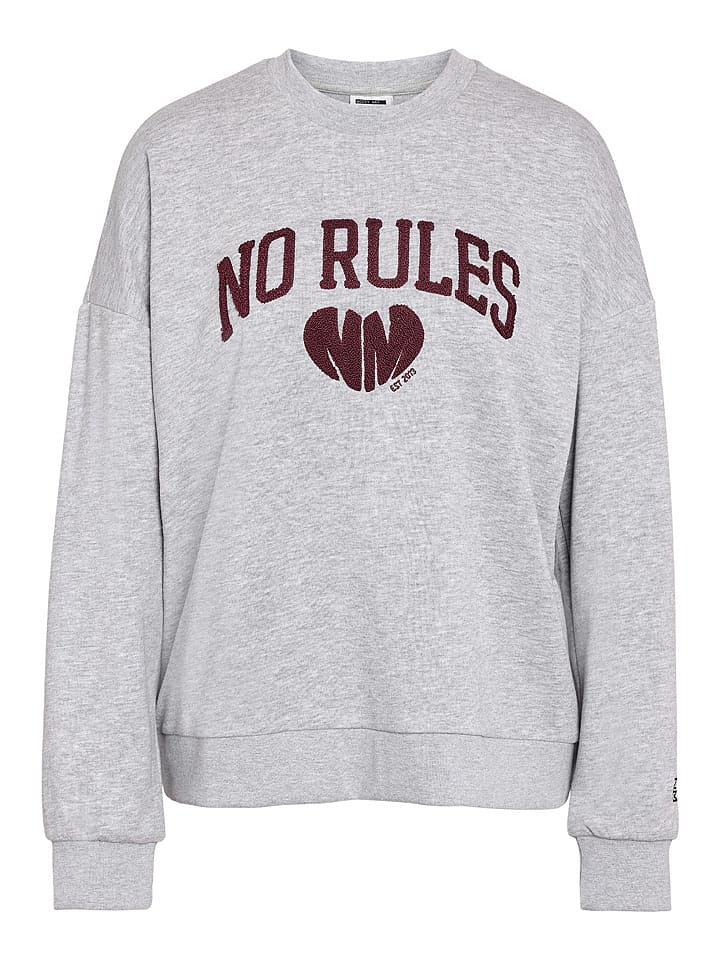 Noisy may Sweatshirt "Soco" in Hellgrau - 55% | Größe S | Damen-sweatshirts-jacken