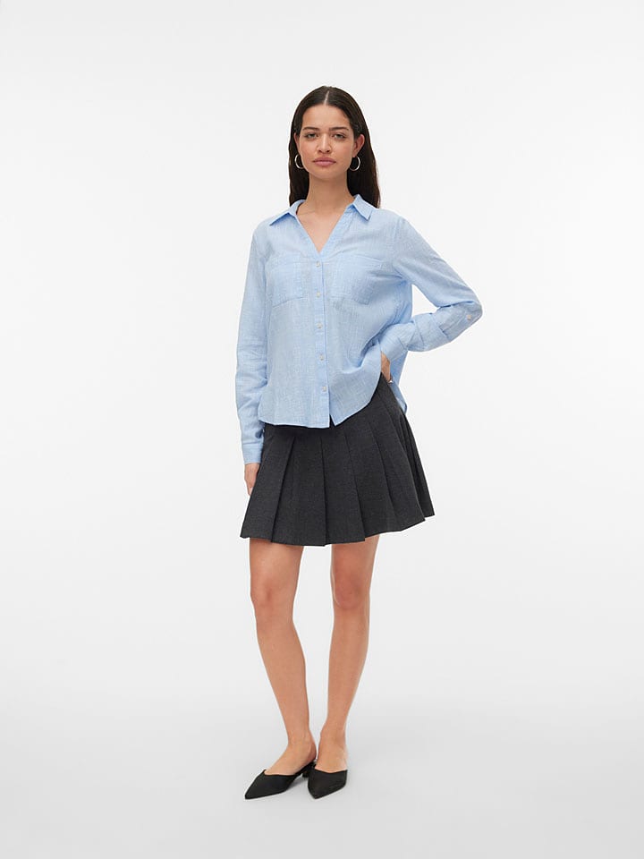 Vero Moda Hemd in Hellblau - 50% | Größe XL | Damen-blusen