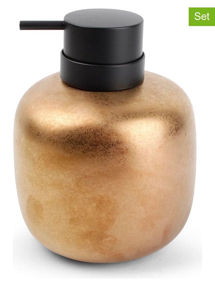 Salt and Pepper Seifenspender "Faun" in Gold/ Schwarz - 1 l - 19% | Badezimmer-accessoires