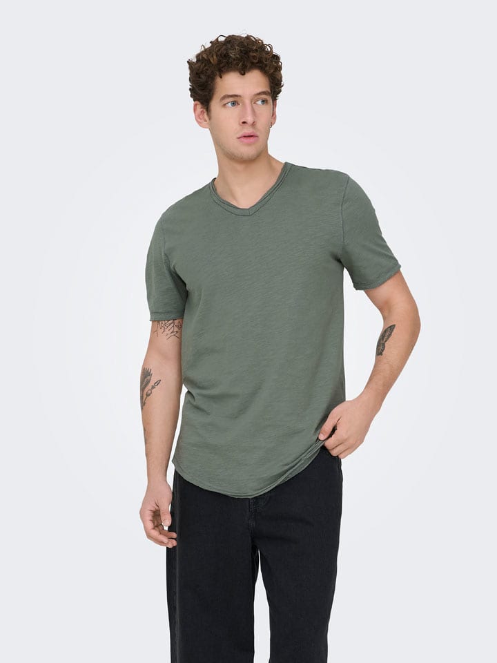 ONLY & SONS Shirt "Benne" in Grün - 35% | Größe XL | Herren-plussize