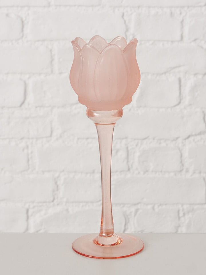Boltze Teelichthalter ''Tully'' in Rosa - (H)22 cm - 18% | Kerzen-vasen