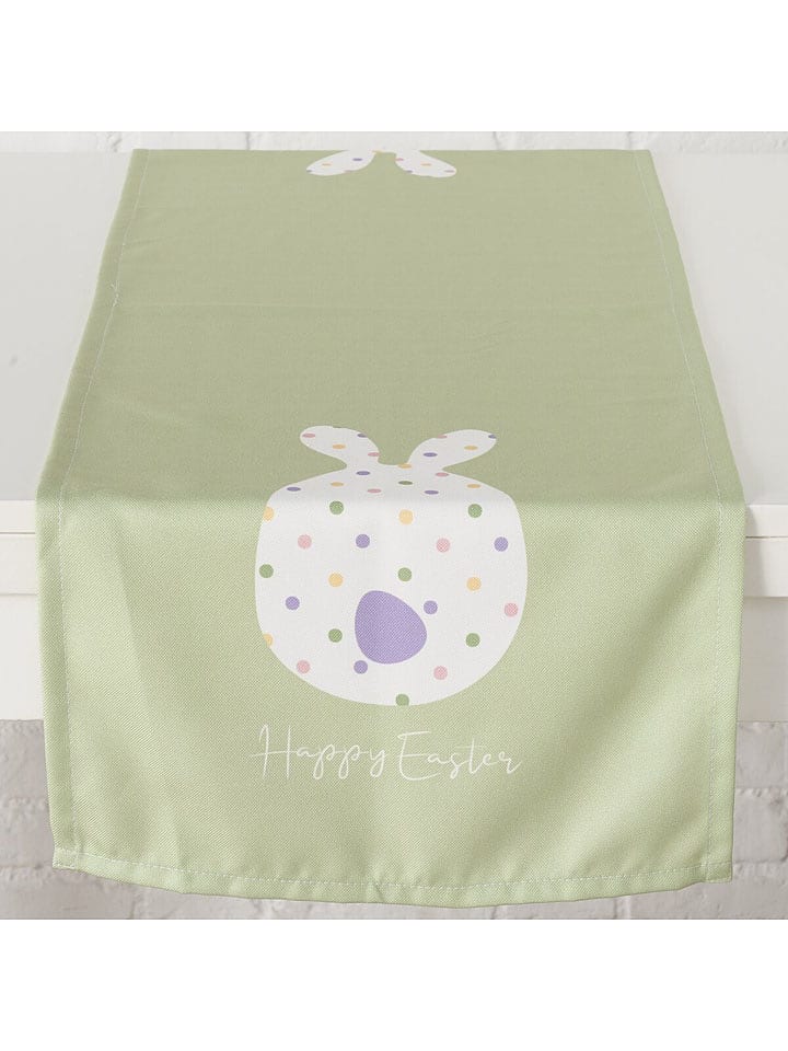 Boltze Tischläufer "Eggard" in Grün/ Weiß - (L)140 x (B)40 cm - 20% |