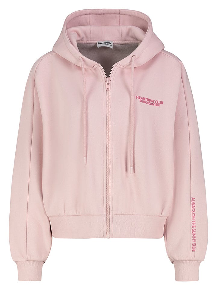 Sublevel Sweatjacke in Rosa - 65% | Größe S | Damen-sweatshirts-jacken