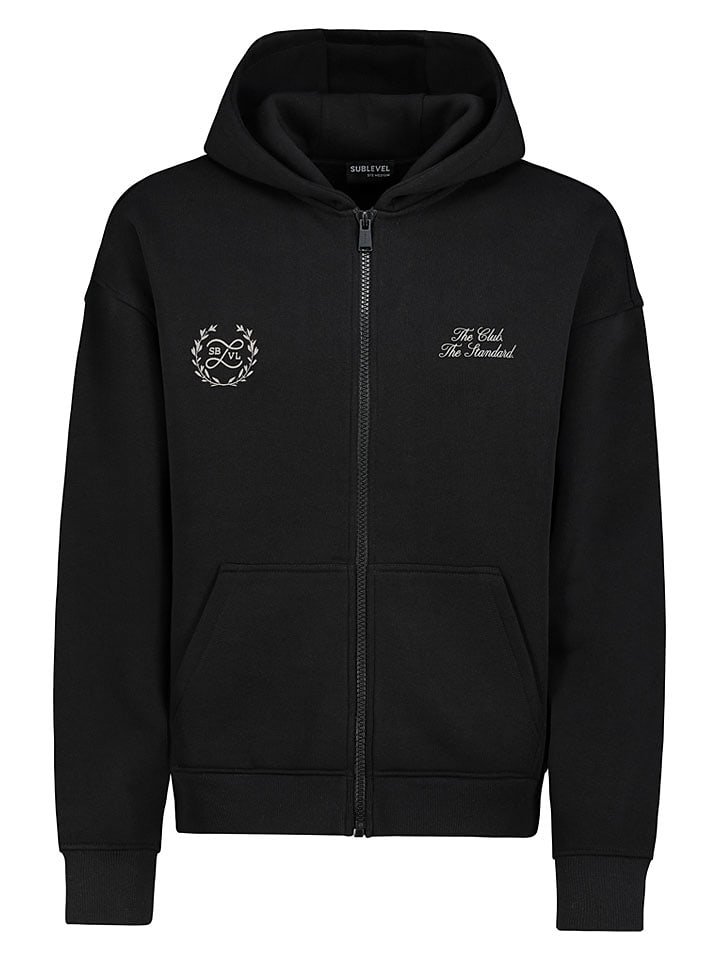 Sublevel Sweatjacke in Schwarz - 55% | Größe M | Herren-sweatshirts-jacken
