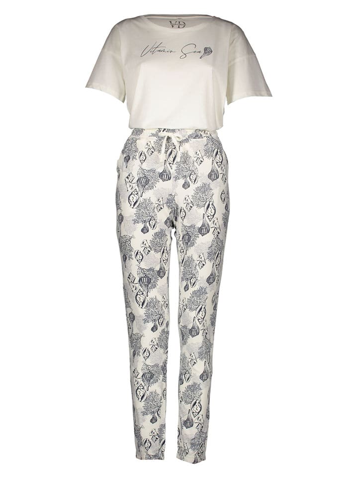 VIVANCE DREAMS Pyjama in Creme - 60% | Größe 40/42 | Damen-loungewear