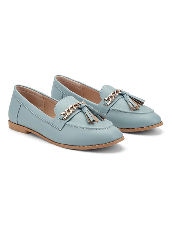 Inselhauptstadt Mokassins in Hellblau - 68% | Größe 41 | Damen-schuhe-halbschuhe