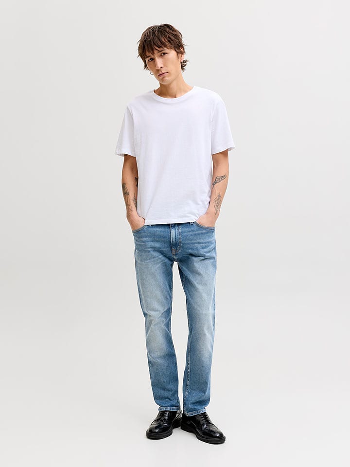 Jack & Jones Jeans "Clark" - Slim fit - in Hellblau - 60% | Größe W30/L34 | Herren-plussize
