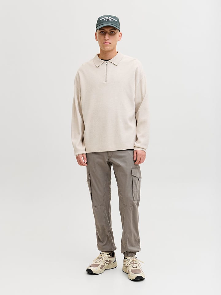 Jack & Jones Cargohose "Paul" in Beige - 60% | Größe W34/L32 | Herrenhosen
