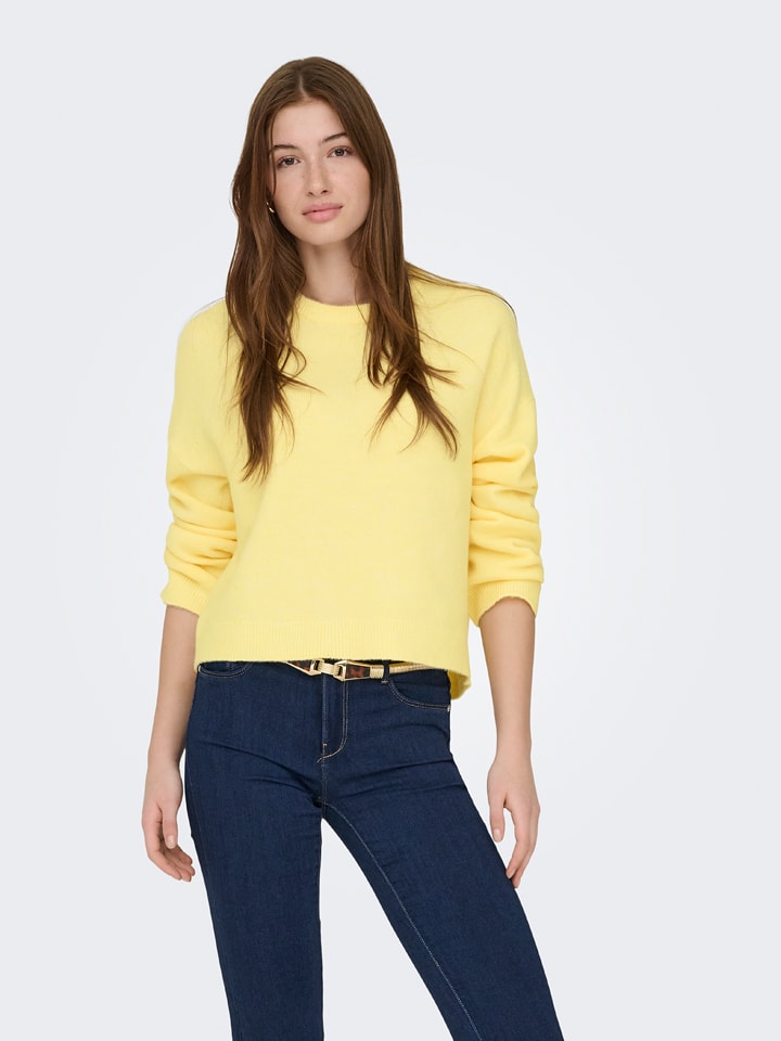 ONLY Pullover "Simoni" in Gelb - 56% | Größe XS | Damen-pullover-cardigans
