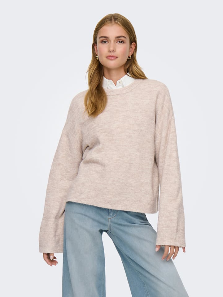 ONLY Pullover "Simoni" in Taupe - 53% | Größe XS | Damen-pullover-cardigans