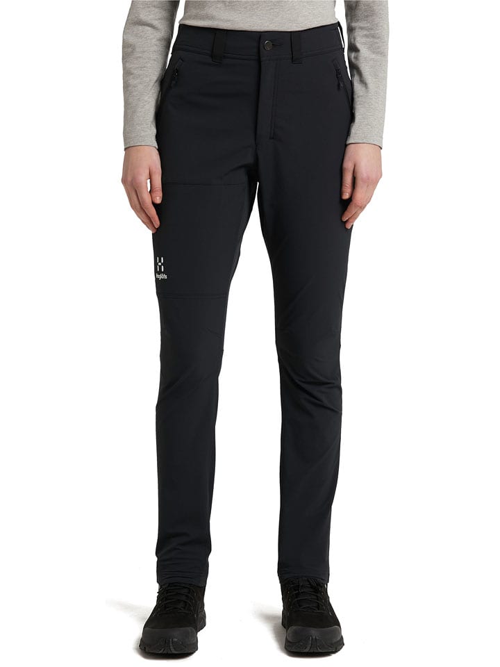 Haglöfs Softshellhose "Morän" in Schwarz - 62% | Größe 40 | Damen-sporthosen
