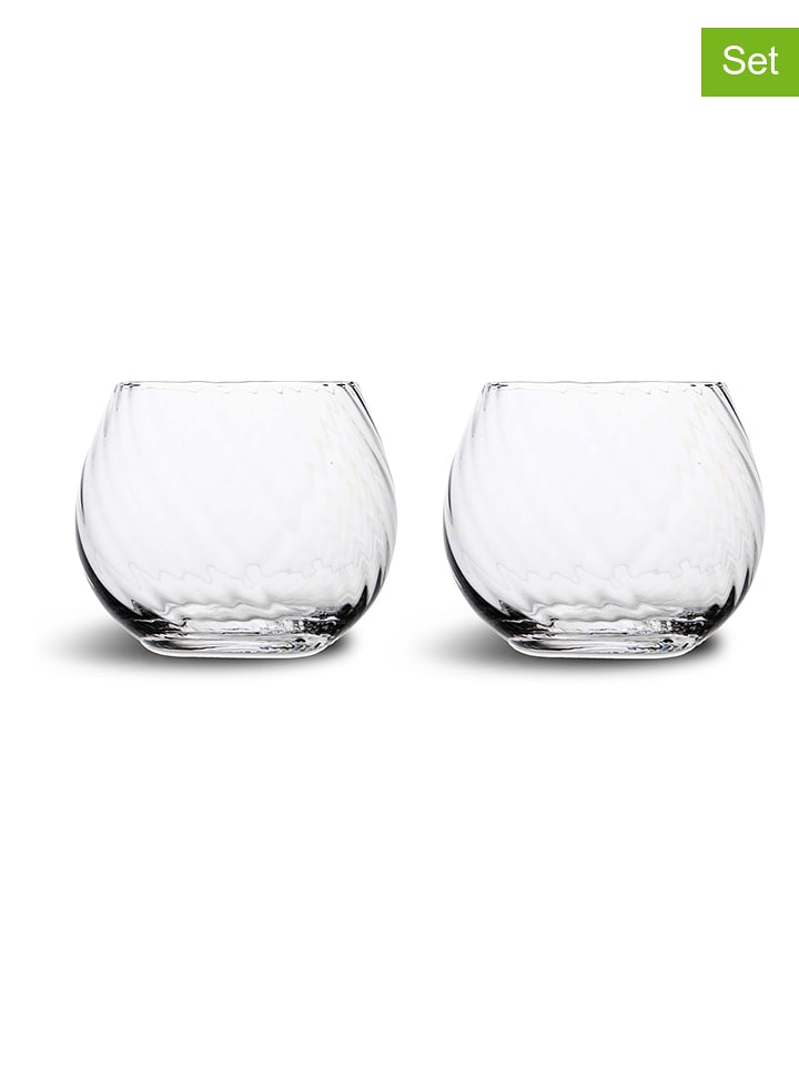 Byon 2er-Set: Wassergläser "Opacity" in Transparent - 220 ml - 14% | Gedeckter-tisch