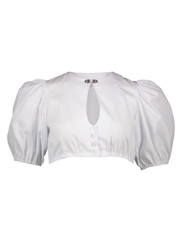 Turi Landhaus Dirndlbluse "Luana" in Weiß - 49% | Größe 46 | Damen-dirndlblusen