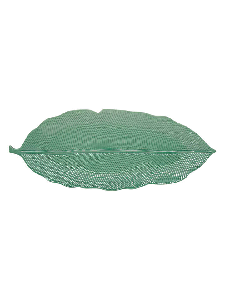 Easy Life Półmisek "Leaves" w kolorze jasnozielonym - 39 x 16 cm rozmiar: onesize