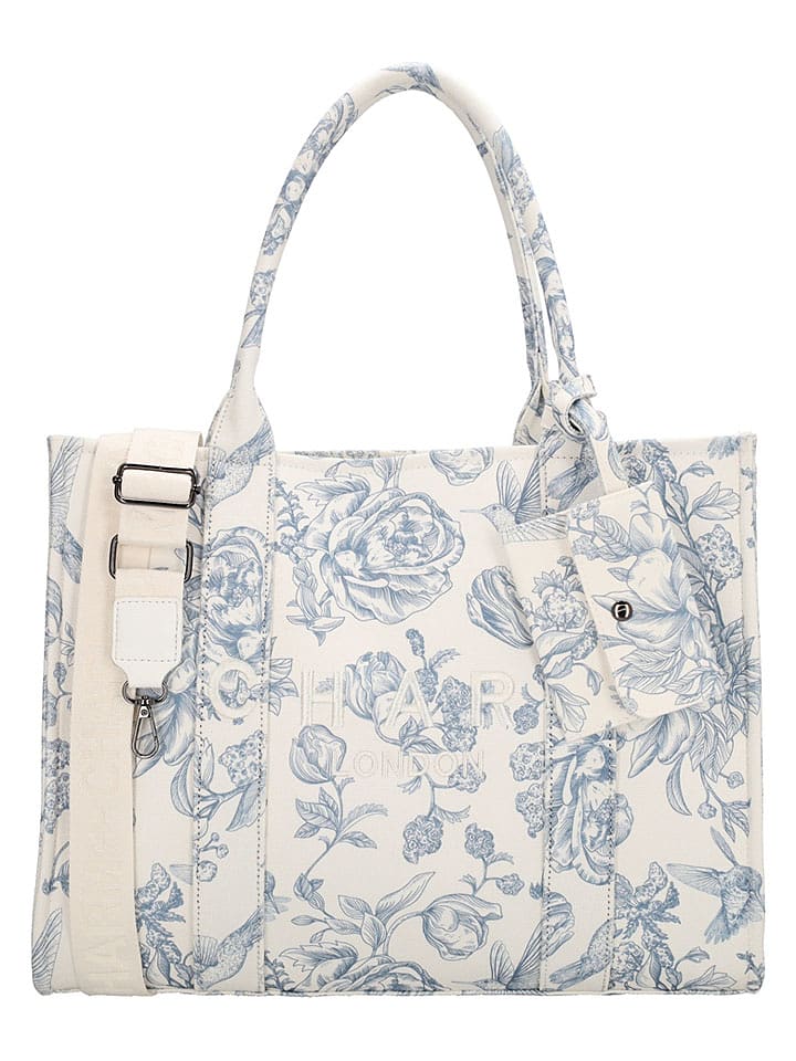 Charm Businesstasche "Bond" in Weiß/ Hellblau - (B)42 x (H)34 x (T)16 cm - 53% | Damen-taschen