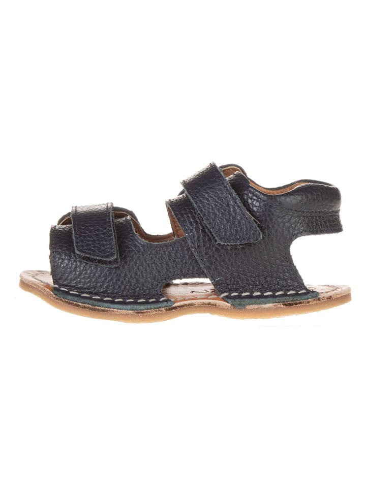 lamino Leder-Barfuß-Sandalen in Dunkelblau - 57% | Größe 23 | Babysandalen