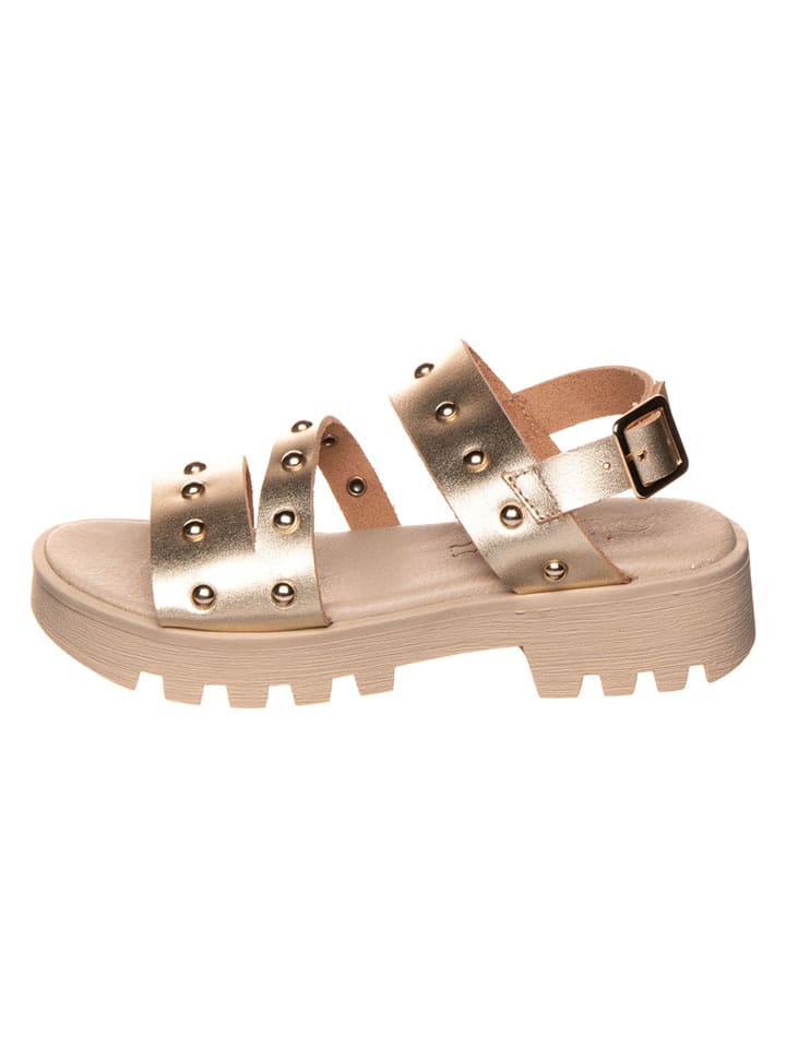 lamino Leder-Sandalen in Gold - 51% | Größe 36 | Kindersandalen