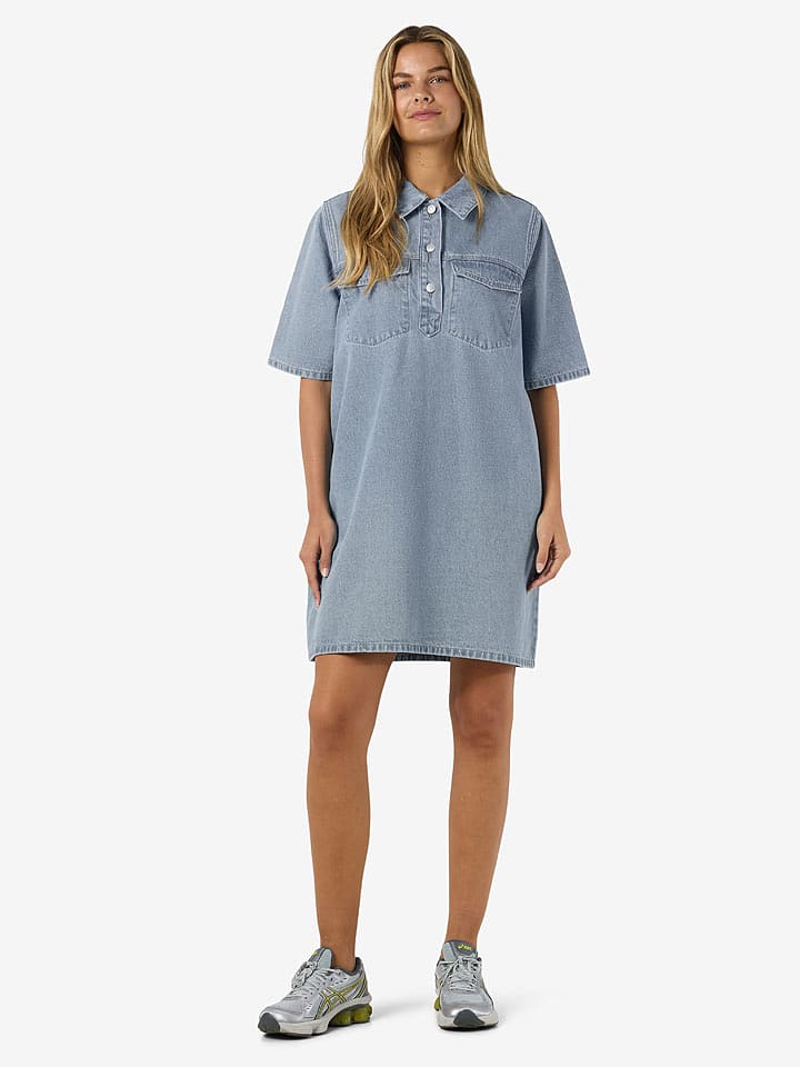 Noisy may Jeanskleid "Indie" in Hellblau - 46% | Größe S | Damen-kleider