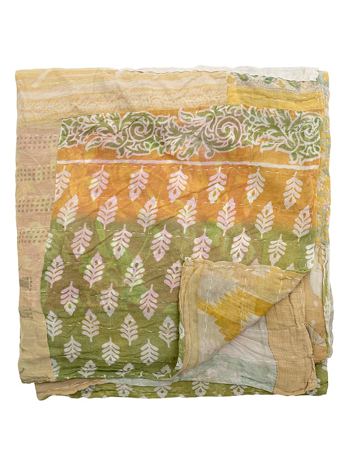 Bloomingville Wohndecke ''Sari'' in Gelb/ Grün - (L)150 x (B)130 cm - 19% | Decken