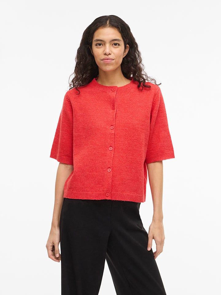 Vila Cardigan "Viliga" in Rot - 40% | Größe L | Damen-pullover-cardigans