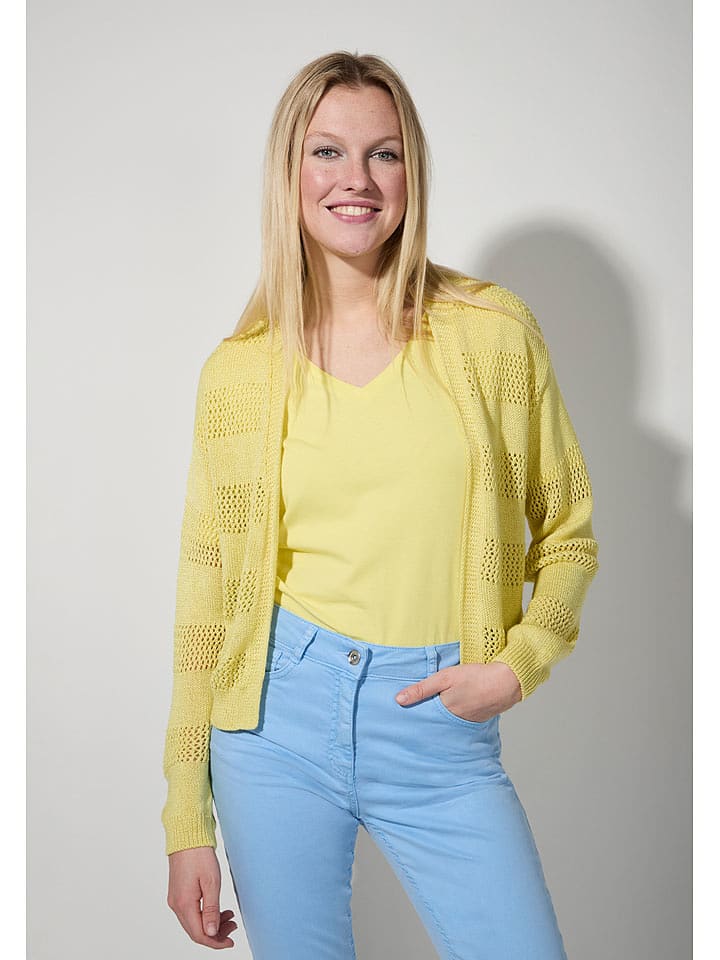 More & More Cardigan in Gelb - 71% | Größe 44 | Damen-pullover-cardigans
