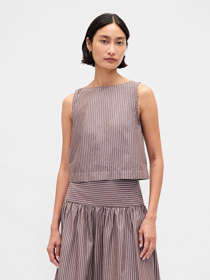 GAP Top in Braun/ Weiß - 69% | Größe XXL | Damen-tops