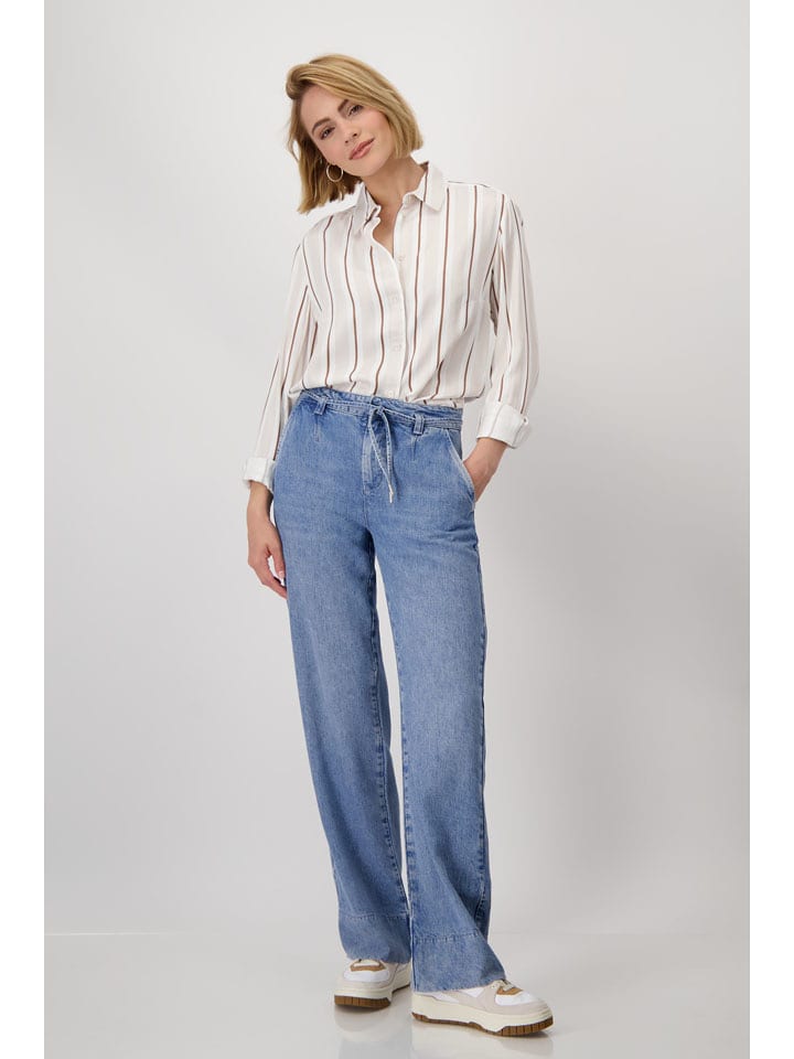 monari Jeans - Wide Leg fit - in Blau - 70% | Größe 36 | Damenjeans