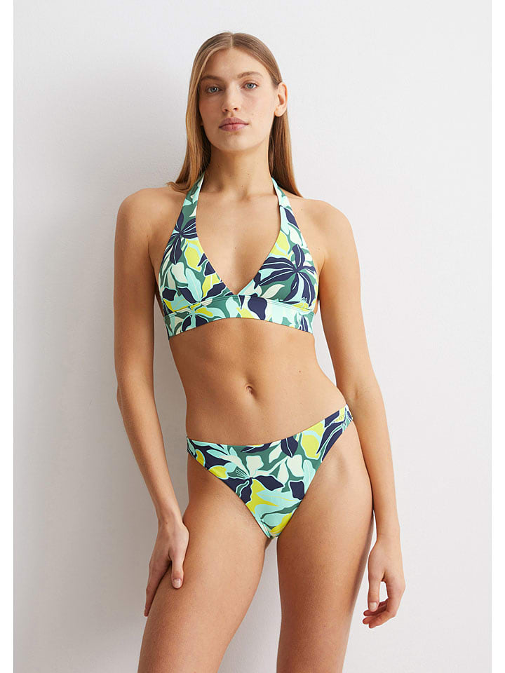 Marc O ́Polo Bikini-Hose in Dunkelblau/ Türkis/ Gelb - 39% | Größe L | Damen-bademode