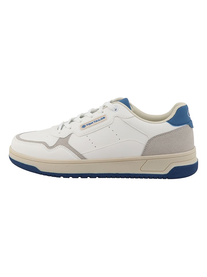 Tom Tailor Sneakers in Weiß/ Blau - 48% | Größe 46 | Herrensneakers