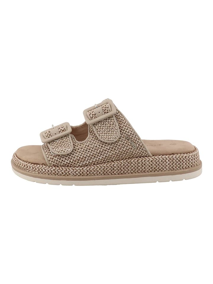 Tom Tailor Pantoletten in Beige - 40% | Größe 41 | Damen-pantoletten