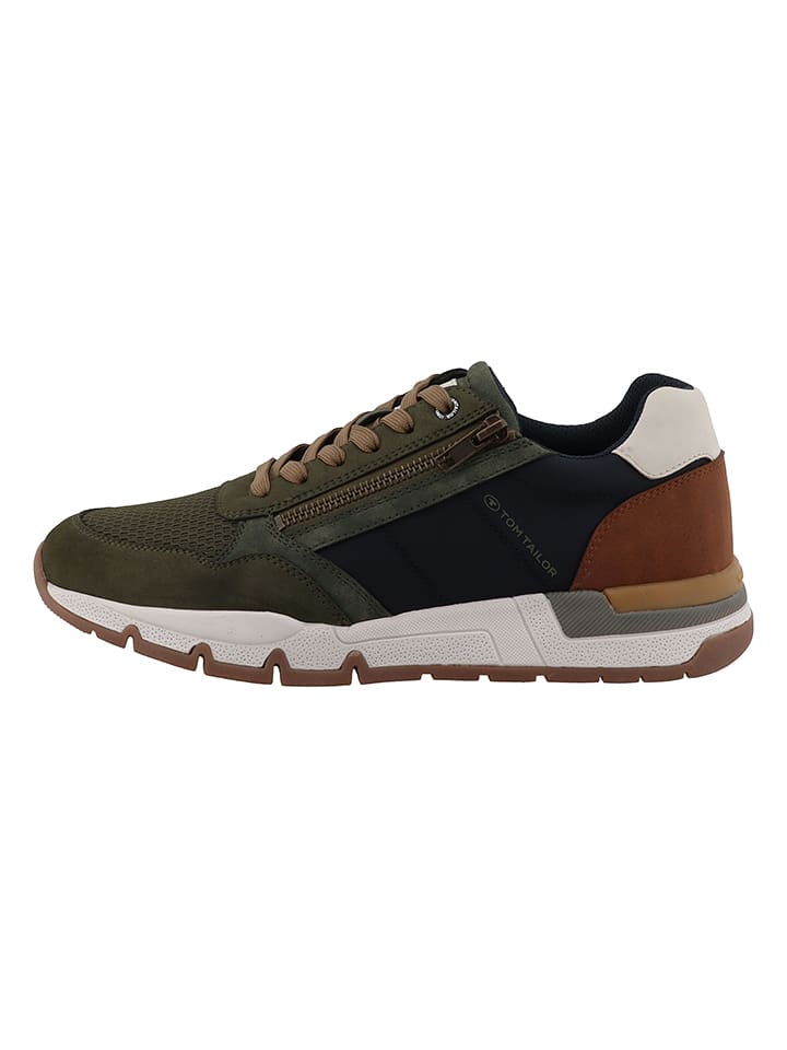 Tom Tailor Sneakers in Khaki/ Hellbraun - 42% | Größe 44 | Herrensneakers