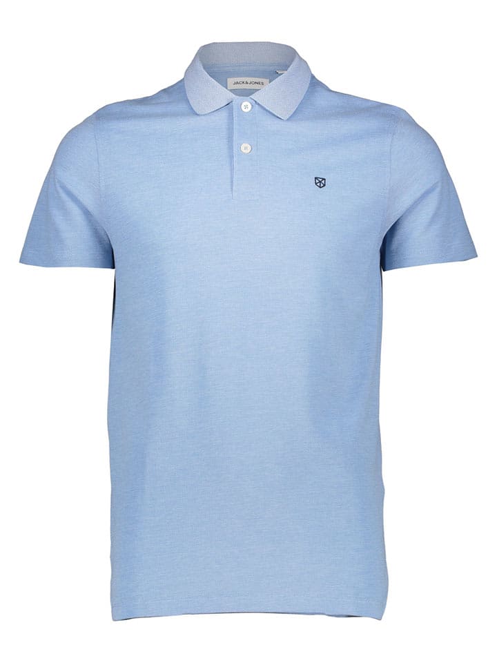 Jack & Jones Poloshirt "Paulos" in Hellblau - 43% | Größe M | Herren-plussize