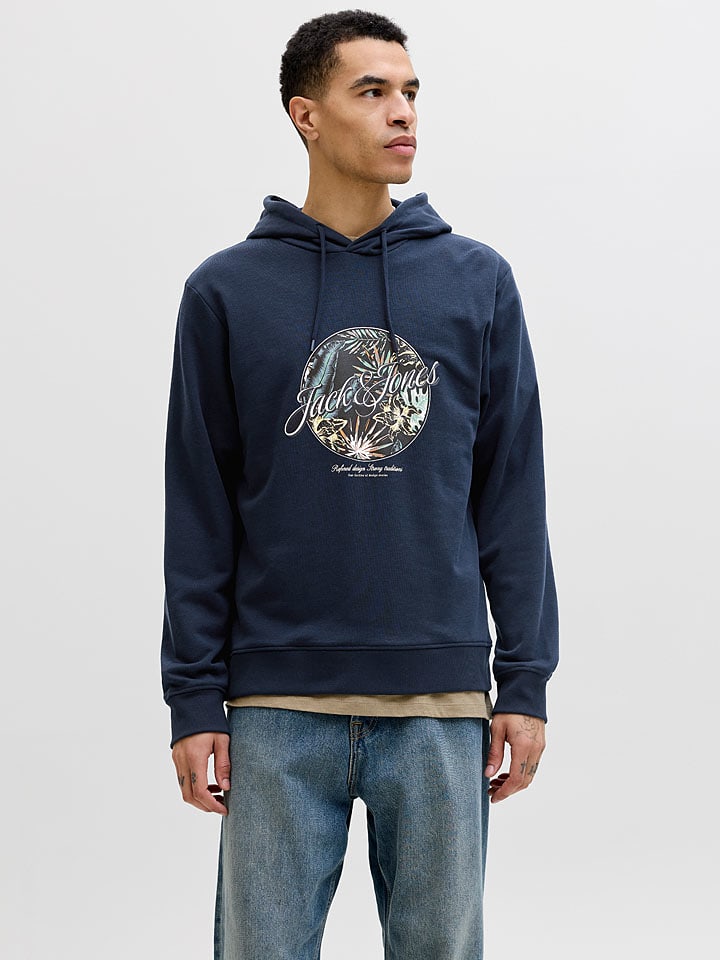 Jack & Jones Hoodie "Onolulu" in Dunkelblau - 62% | Größe M | Herren-sweatshirts-jacken