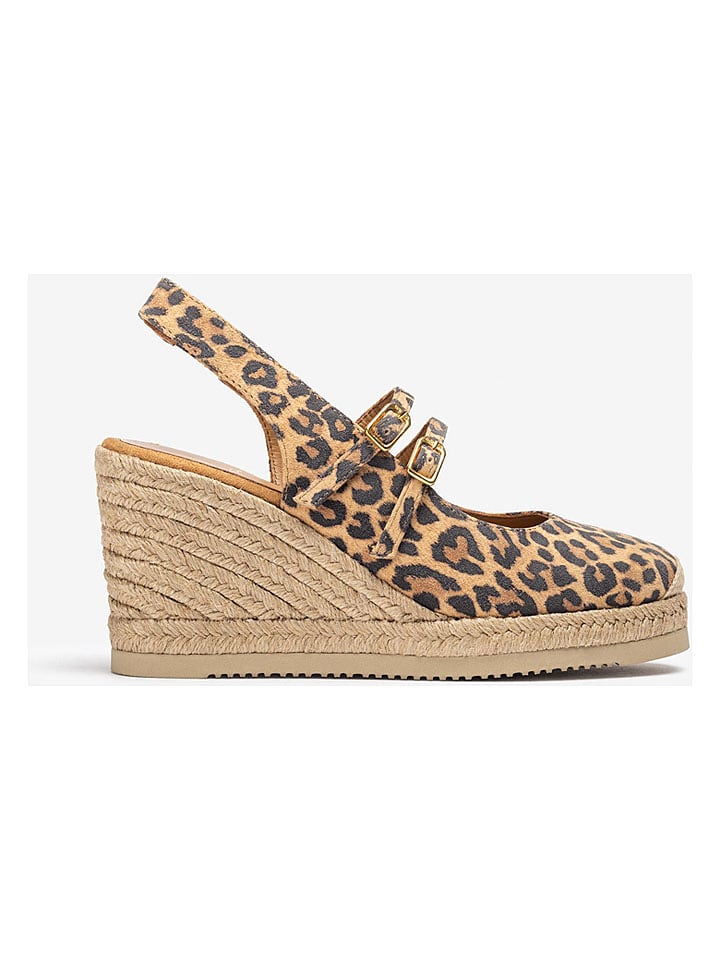 Unisa Leder-Keilpumps in Beige/ Braun - 63% | Größe 40 | Pumps