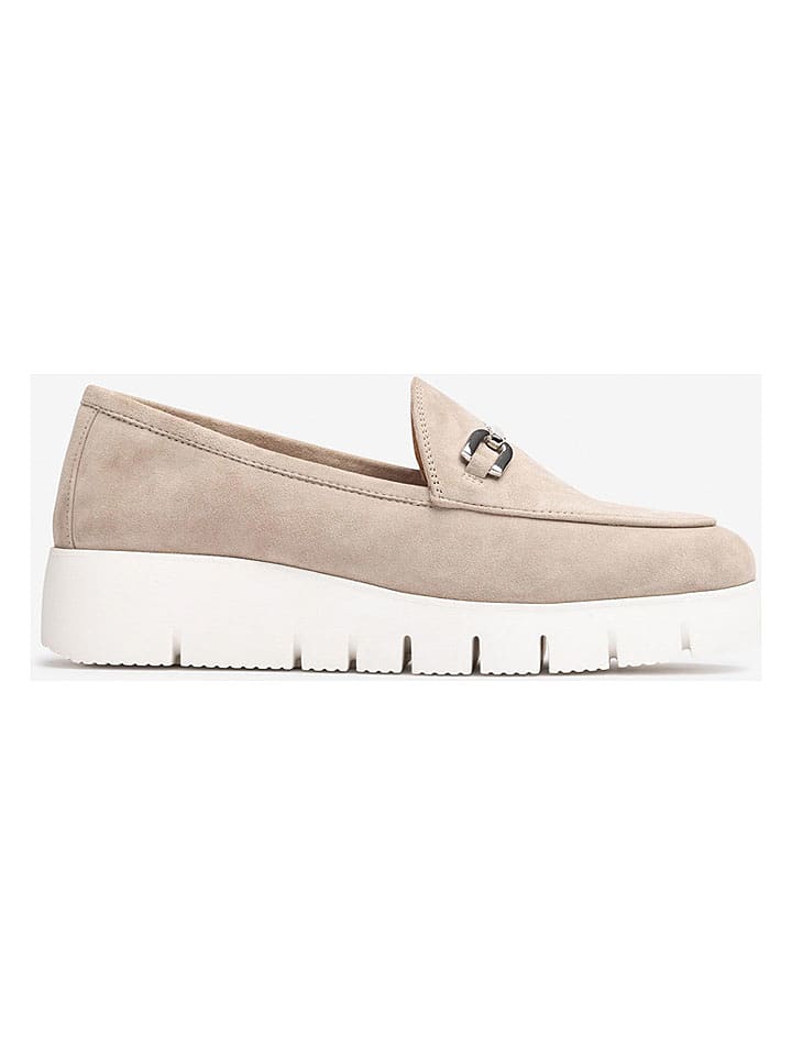 Unisa Leder-Mokassins in Beige - 55% | Größe 38 | Damen-schuhe-halbschuhe