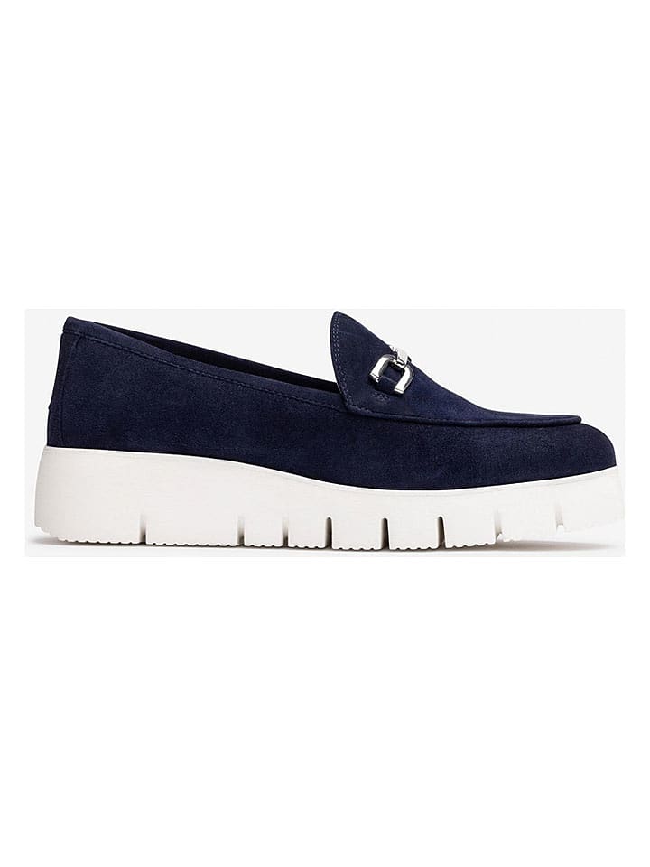 Unisa Leder-Mokassins in Dunkelblau - 49% | Größe 39 | Damen-schuhe-halbschuhe