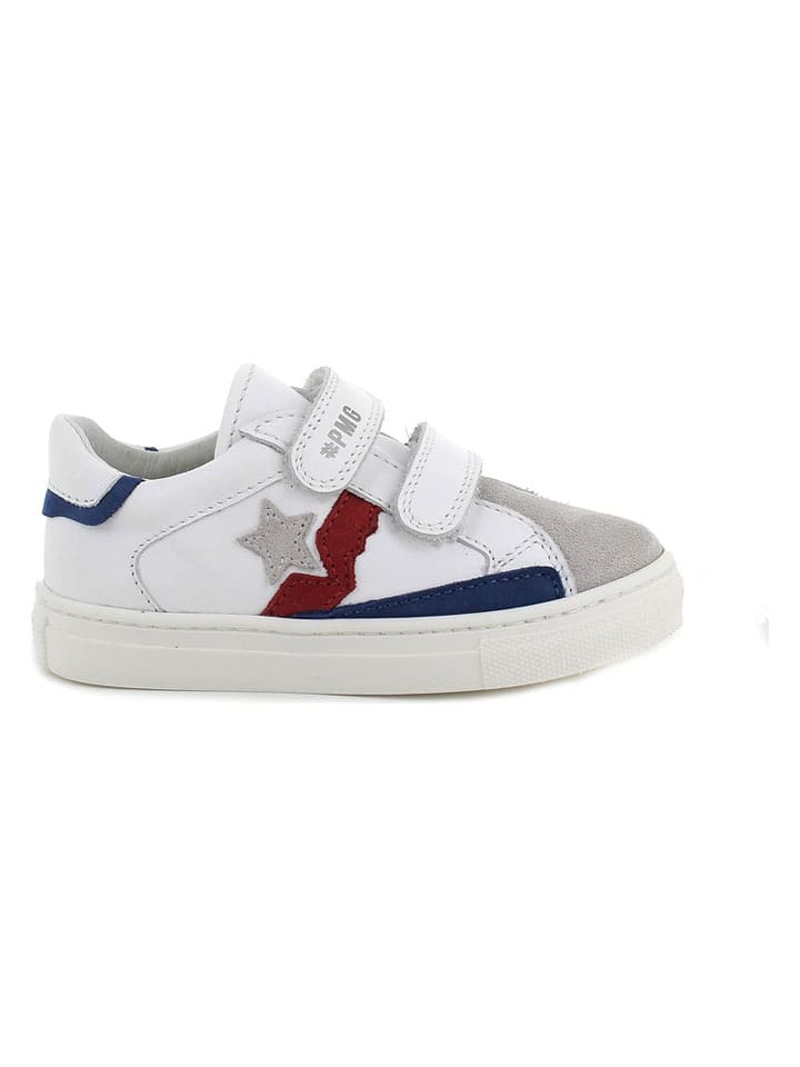 Primigi Leder-Sneakers in Weiß/ Grau - 34