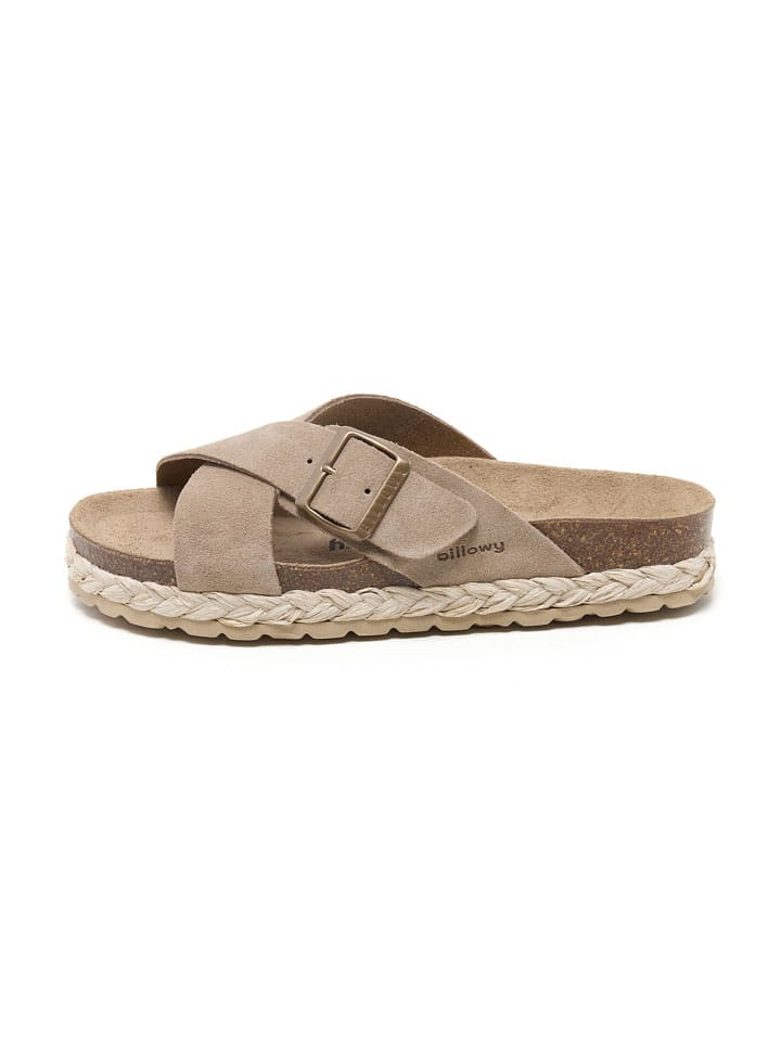 billowy Leder-Pantoletten in Beige - 49% | Größe 42 | Damen-pantoletten