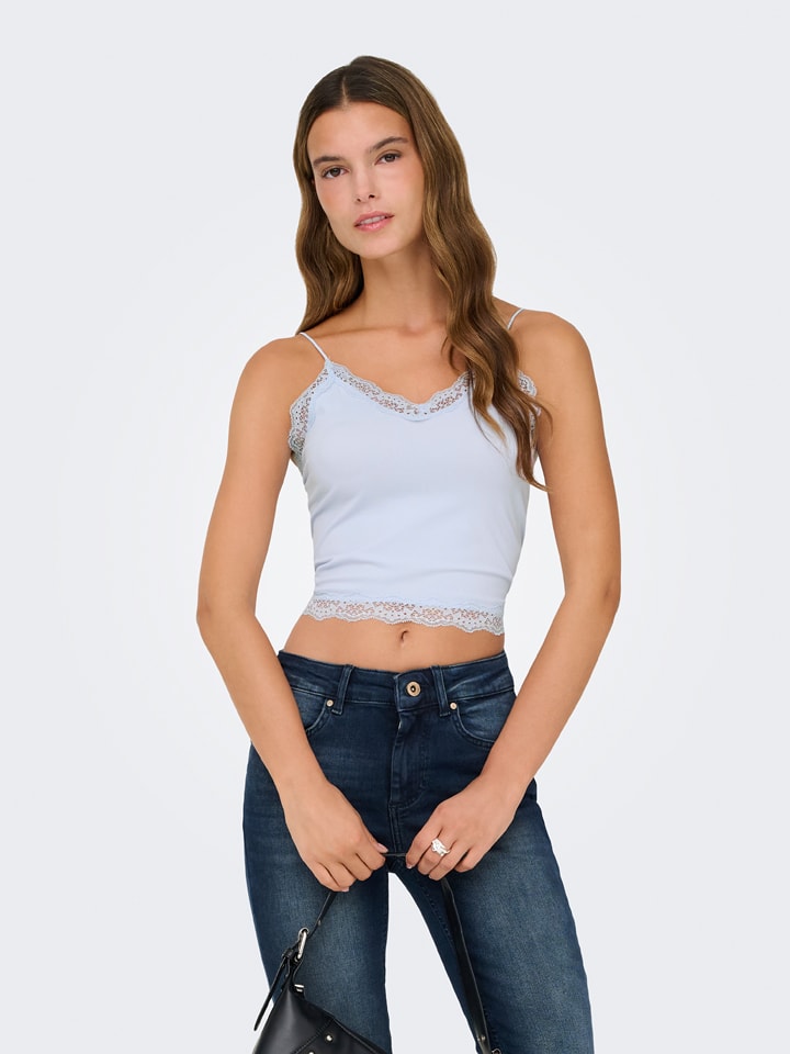 ONLY Top in Hellblau - 23% | Größe S/M | Damen-tops