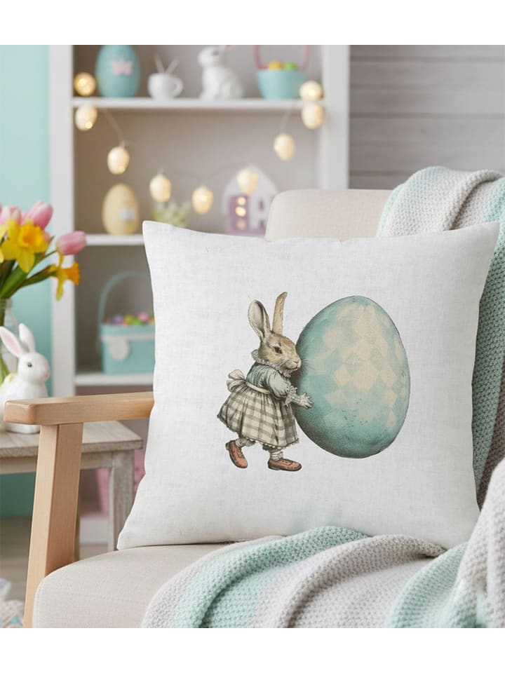 Allure Kissenhülle in Weiß/ Bunt - 44% | Größe 43x43 cm | Dekokissen