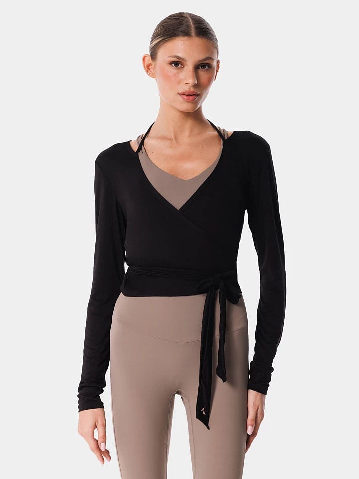 Carpatree Trainingslongsleeve "Balletcore" in Schwarz - 47% | Größe XL | Damen-outdoor-tops-shirts